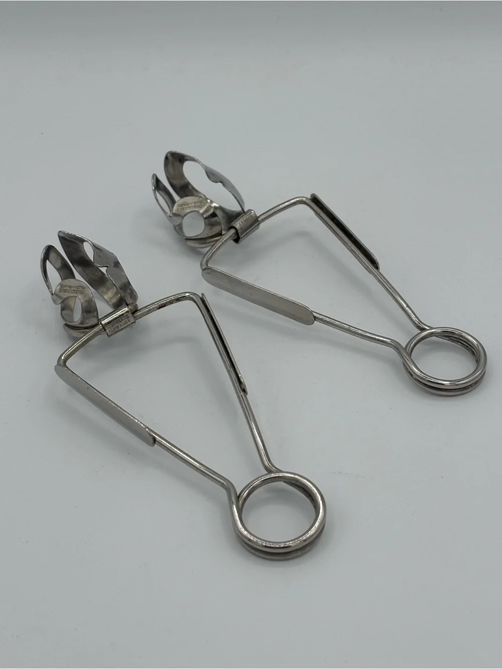 Vintage Chas R Ruegger French Asparagus Tongs Set of 2 Made in France